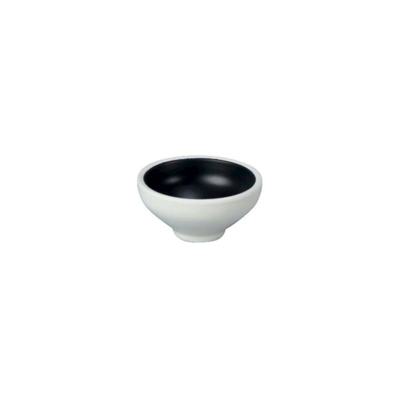 Tasse en mélamine noire et blanche Taiji 12x5,8 cm