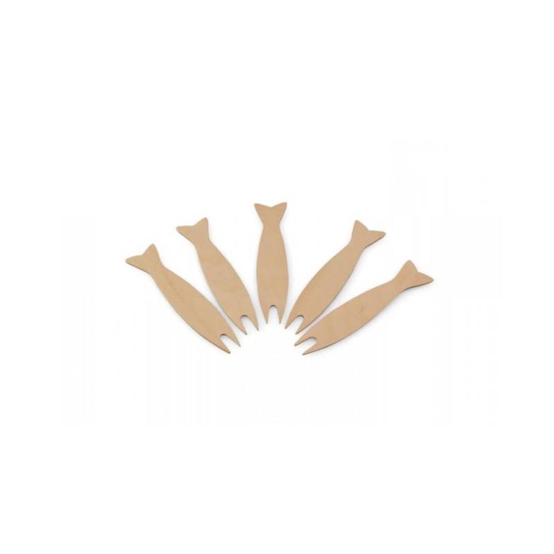 Tenedor de madera para pescado 9,5 cm