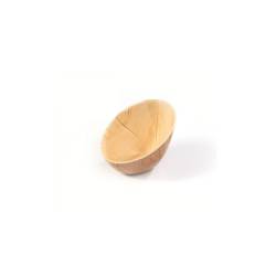 Copa ovalada de hoja de palmera 10,5x7 cm