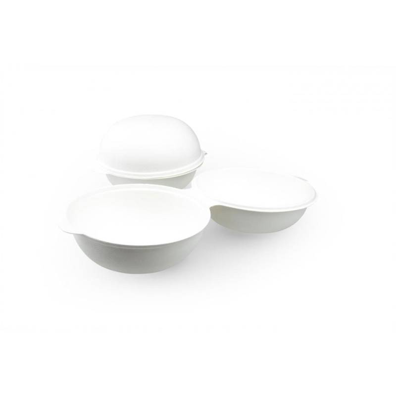 Minicontenedor de bagazo para hamburguesas 15x9,5 cm