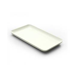 Plateau rectangulaire en bagasse 20x12 cm