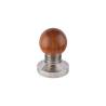Cacillo de café burbuja de acero inoxidable con mango de madera cm 5,8