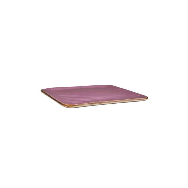 Mediterraneo Novità Home square pink ceramic plate 4.60 inch