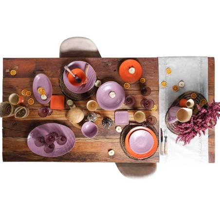 Mediterraneo Novità Home pink ceramic flat plate 7.87 inch