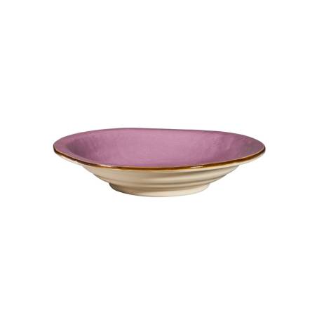 Novelty Home Assiette creuse méditerranéenne en céramique rose cm 24
