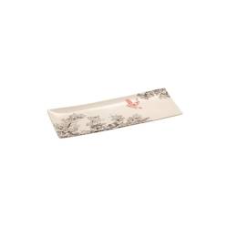 Bandeja de porcelana Kerasia con decoración de sakura 31x12 cm