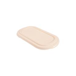 Couvercle pour conteneur Bionic en bagasse brune 24x14 cm