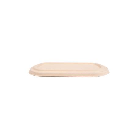 Tapa para contenedor Bionic en bagazo marrón 24x14 cm