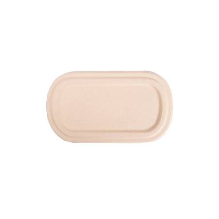 Couvercle pour conteneur Bionic en bagasse brune 24x14 cm