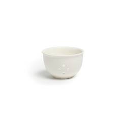 Taza perforada mini Kodai de porcelana blanca 10,5x6,2 cm