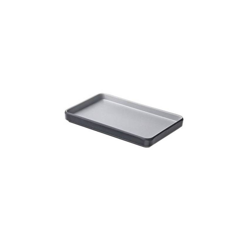 Plateau rectangulaire Tenerife en mélamine grise 25x12,2x2 cm