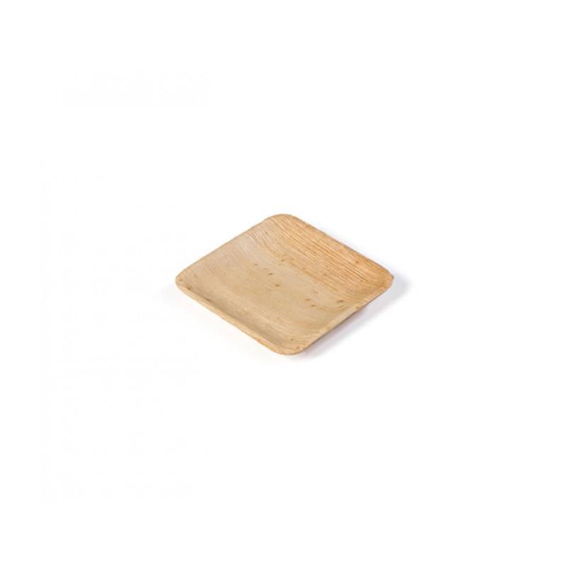 Soucoupe carrée en feuille de palmier cm 11