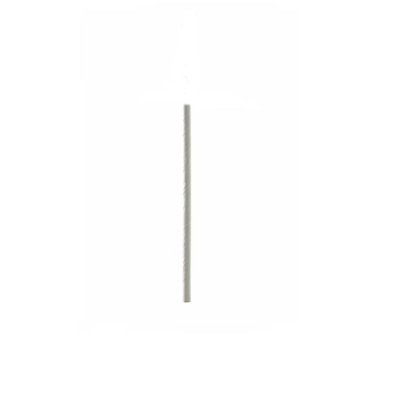 Pajitas biodegradables de papel blanco 14,5x0,6 cm