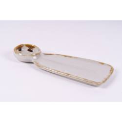 Plato de porcelana rústica Earth Roots 22x10 cm