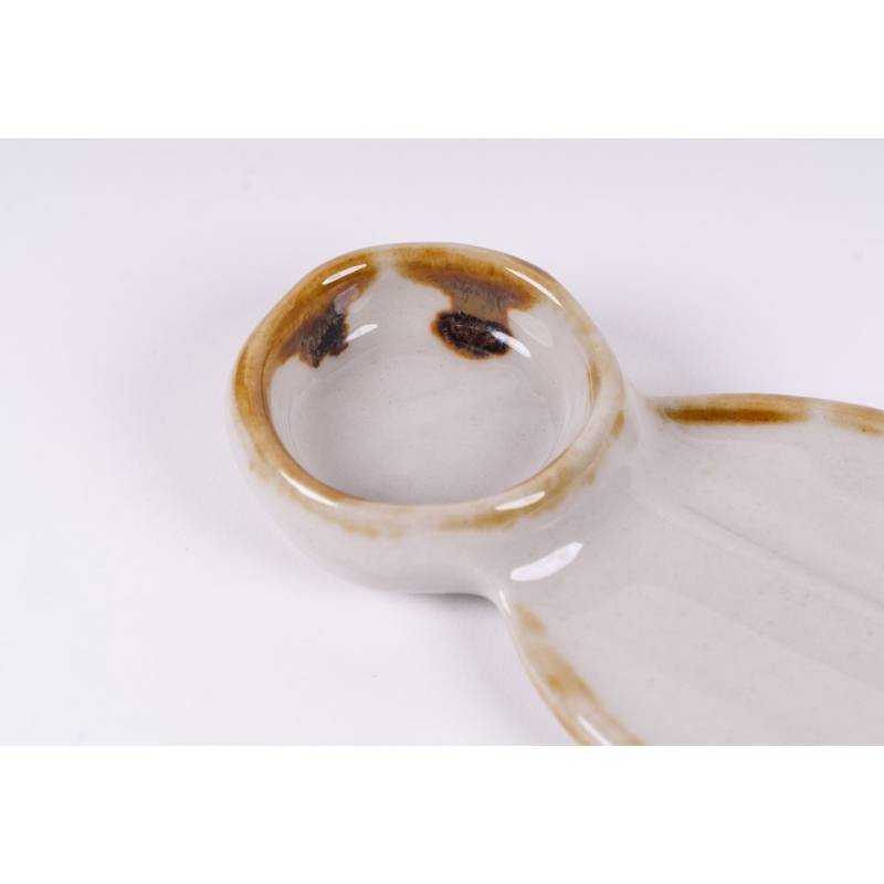 Plato de porcelana rústica Earth Roots 22x10 cm