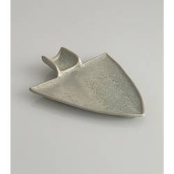 Plato Vanga Terra Radici de porcelana menta fundida 26x21,5 cm