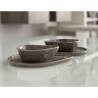 Plat en porcelaine marbrée 26x23 cm