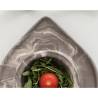 Plato Vulcano Stone de porcelana de piedra jaspeada 24x20x6 cm