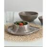 Plato Vulcano Stone de porcelana de piedra jaspeada 24x20x6 cm