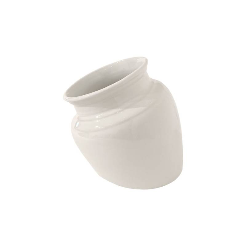 Jarrón de cereales Amphora en porcelana blanca lt 2
