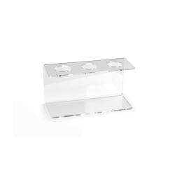 Porte-cônes en plexiglas transparent à trois trous