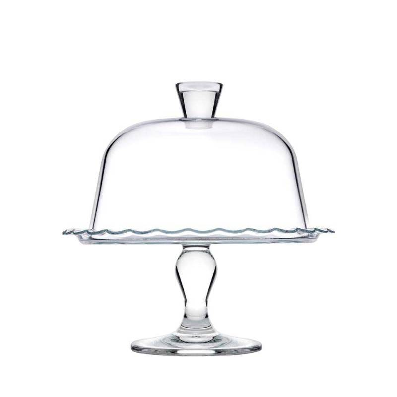 Pasabahce Mini Patisserie elevador de cristal con cúpula cm 26
