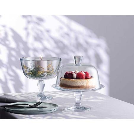 Pasabahce Mini Patisserie elevador de cristal con cúpula cm 26