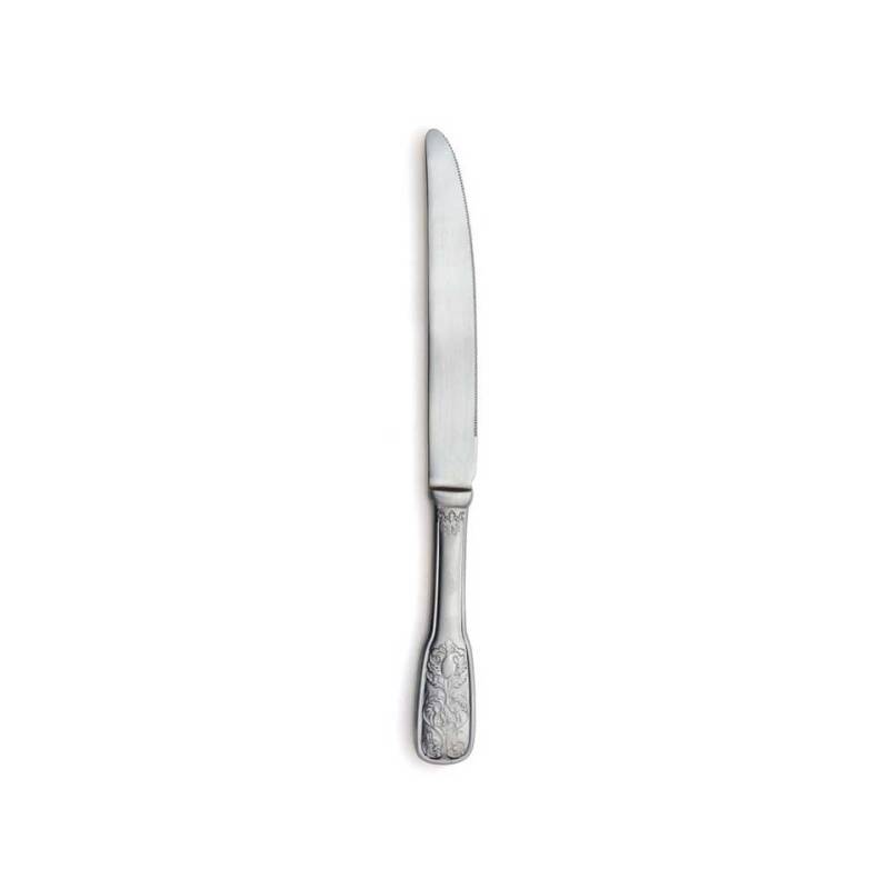 Cuchillo de mesa de acero inoxidable satinado Versailles 24,4 cm