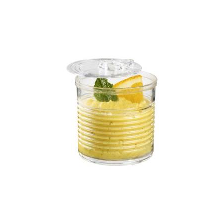 Mini tarro de conservas con tapa de plástico transparente cl 11