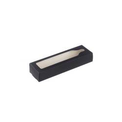 Boîte à découper Bistro en carton noir avec fenêtre 30x9x5 cm