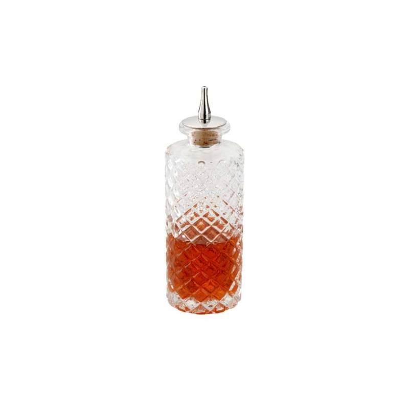 Bouteille et bouchon en verre taillé Angostura cl 15
