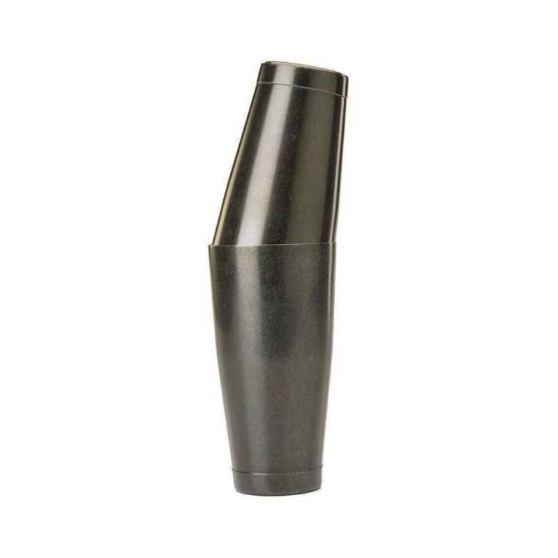 Boston shaker 2 piezas acero inoxidable negro vintage cl 56-83