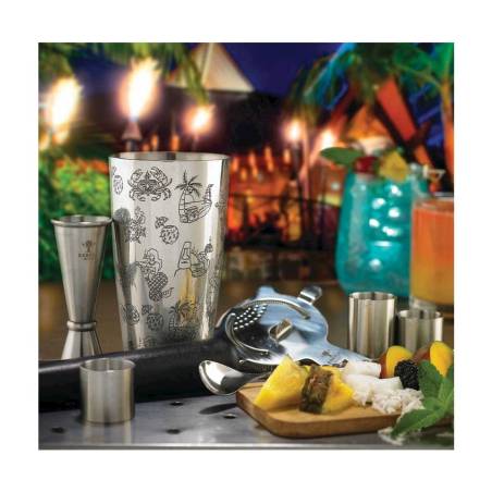 Shaker Boston tin Tiki en acier inoxydable cl 82
