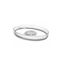 Bandeja oval Milan en san transparente cm 23,5x15,4x3