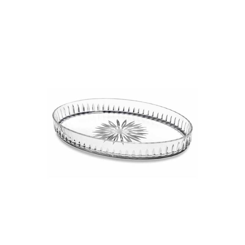 Bandeja oval Milan en san transparente cm 23,5x15,4x3