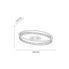 Plateau ovale Milan en san transparent cm 23,5x15,4x3