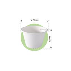 Coupe ronde en bagasse blanche cl 10