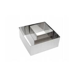 Set de 3 coupe-pâtes carrés en acier inoxydable