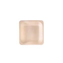 Plato cuadrado de madera compostable 21x21 cm