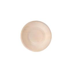 Plato redondo de madera compostable 21,5 cm