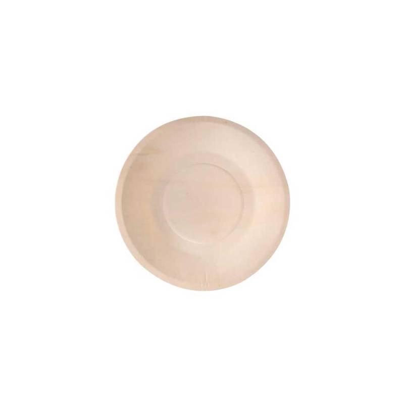 Plat rond en bois compostable 21,5 cm