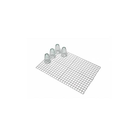 Bandeja con rejilla de plástico gris y blanca cm 33x22,7x1,4