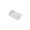 Plateau avec grille en plastique gris et blanc cm 33x22,7x1,4