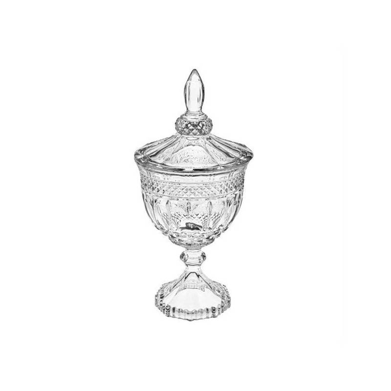 Coupe de mariage avec pied en verre et couvercle