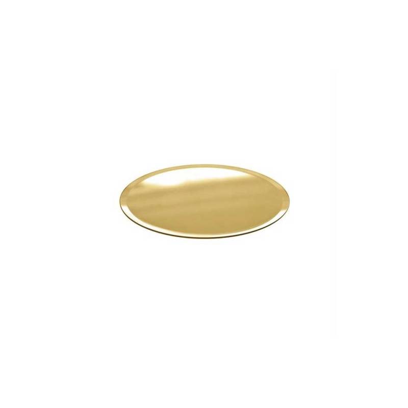 Plat rond vintage à miroir doré 15 cm