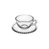 Taza de capuchino con plato de mármol cl 20