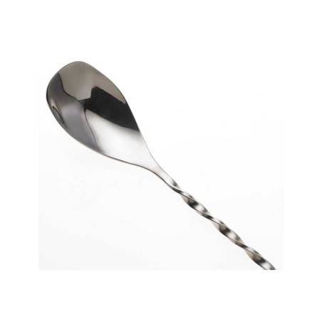 Cuchara de bar acodada con gota de acero inoxidable 30 cm