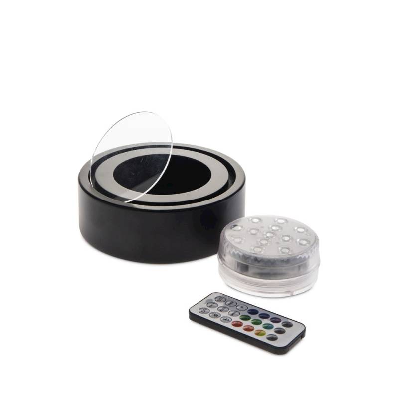 Base led para cúpula ahumadora 100% Chef de madera lacada en negro