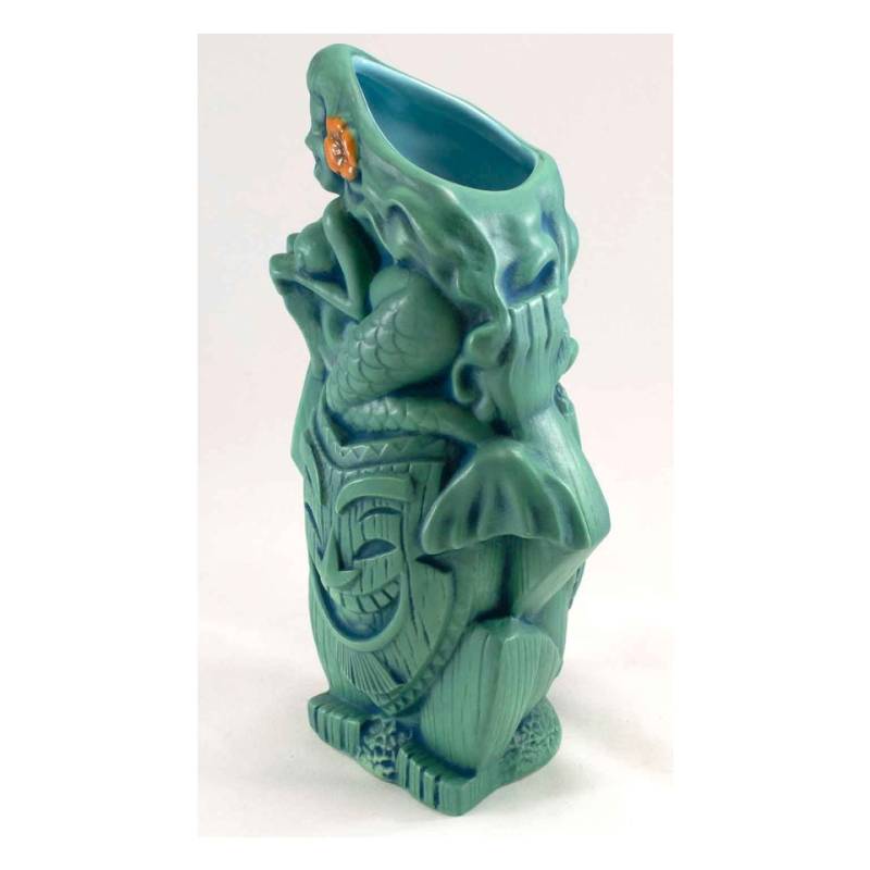 Tiki mug Looky Leia Mermaid céramique aquamarine cl 54