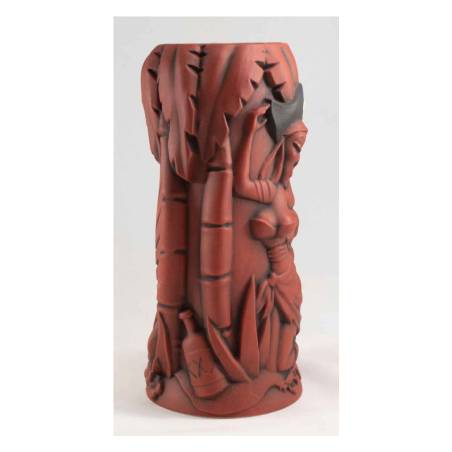 Mug Marooned Mutineer Tiki en céramique bordeaux cl 55